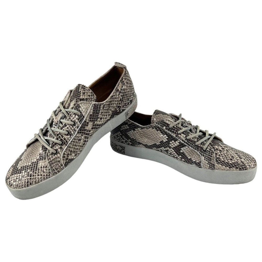 Blackstone White Python Snakeskin Low Casual Snea… - image 5